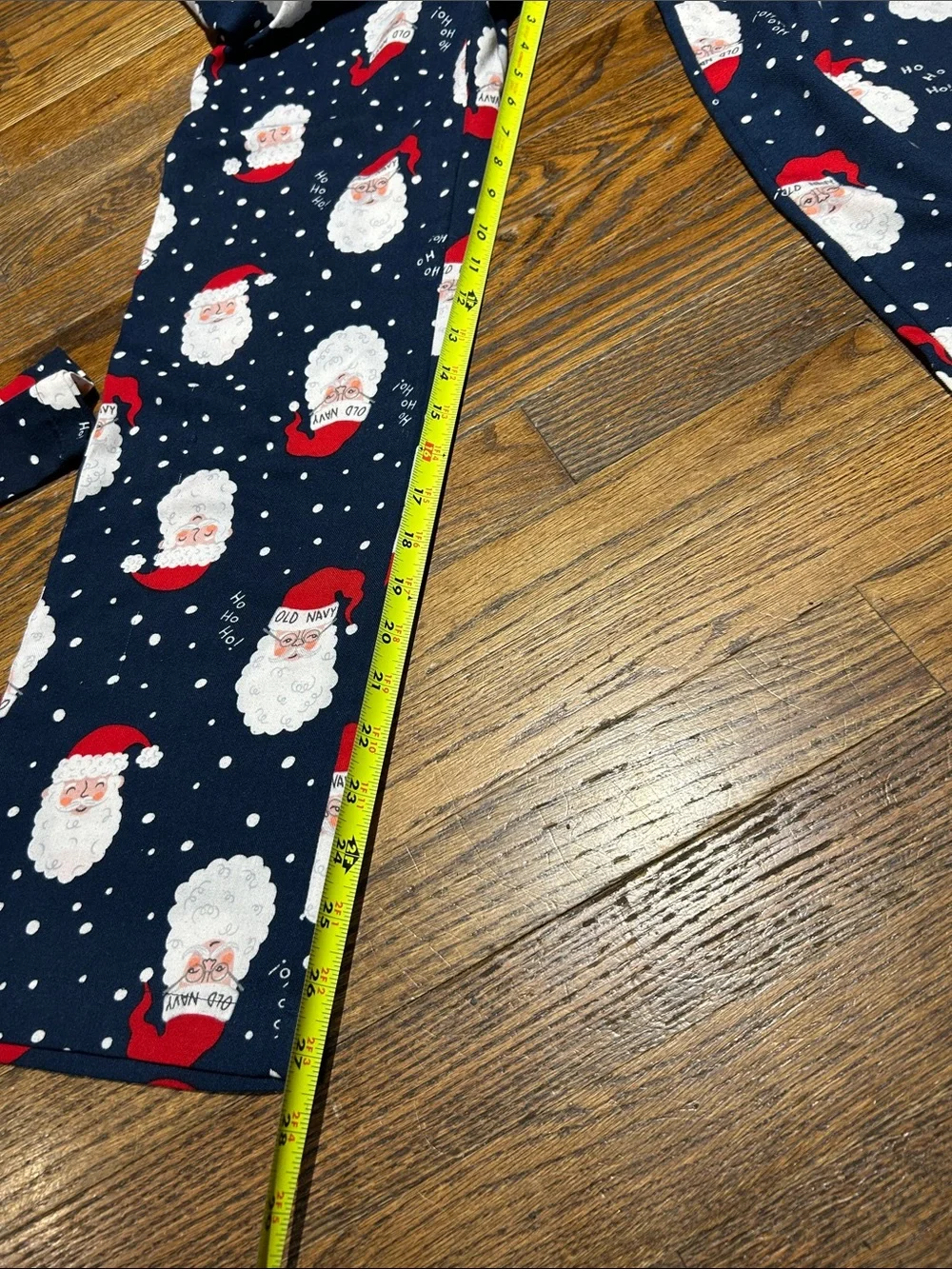 Old Navy Navy and Red Santa Face Kids Pajama Set XL 14-16